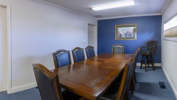 Room 4: Office of 220 sq feet with conference table for 10, private ADA entry
